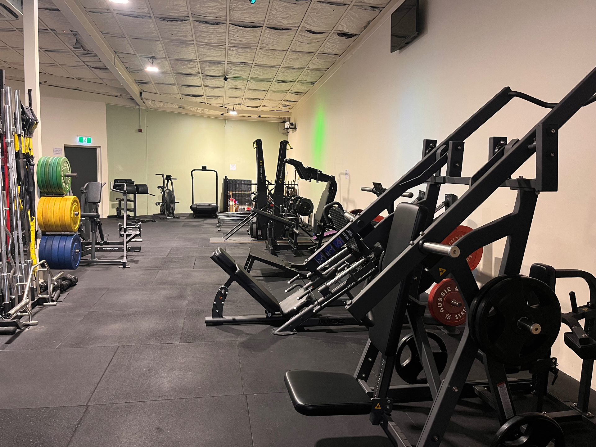 Leg press and plate-loaded machines